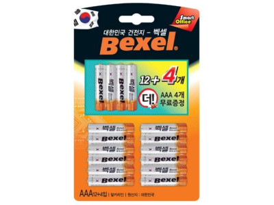 벡셀 알카라인 건전지(AAA12+4)