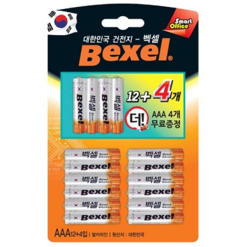 벡셀 알카라인 건전지(AAA12+4)