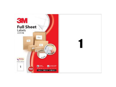 3M 일반형 A4전지 라벨 (21301/1칸/100매)