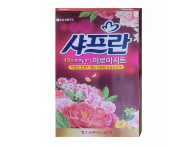 샤프란 아로마시트 농축섬유유연제 핑크센세이션 30매