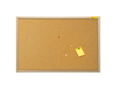 국산 코르크 게시판 미송프레임 60x45cm 천연콜크 핀