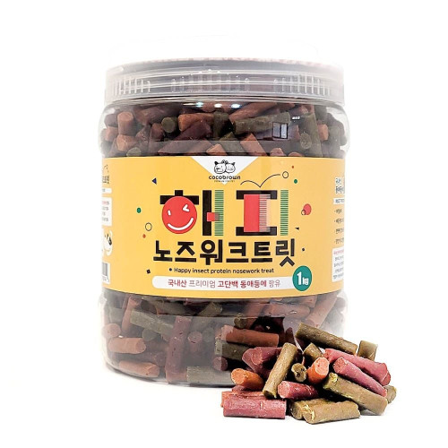 강아지 노즈워크 간식 1kg 고단백 곤충단백질 트릿 코코브라운 해피트릿