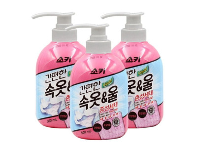 무궁화 소키 속옷앤울 중성세제 500ml x 3개