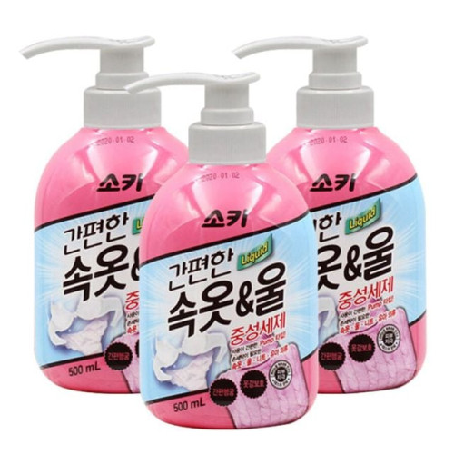 무궁화 소키 속옷앤울 중성세제 500ml x 3개