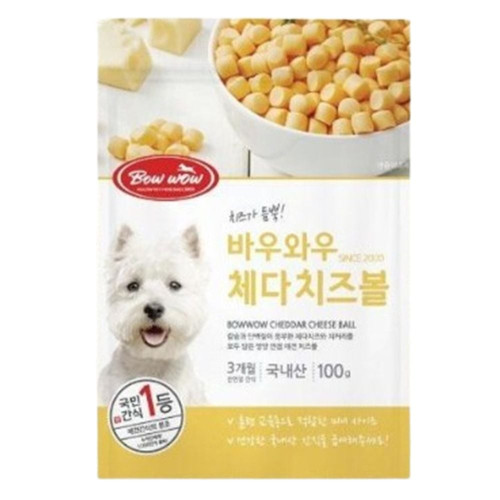 강아지 한입 간식 체다 치즈볼 200g 1P 노즈워크 영양