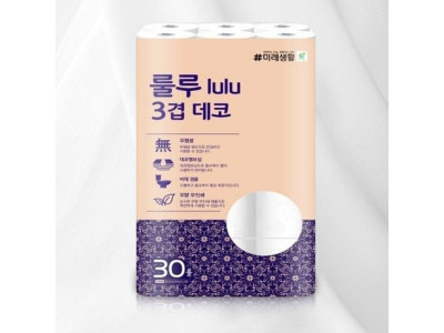 무형광 데코엠보싱 룰루 데코 3겹 화장지 22m 30롤