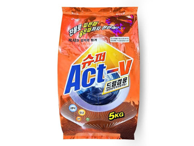슈퍼 Act-v 액티브 일반 드럼 겸용 세탁 가루 세제 5kg
