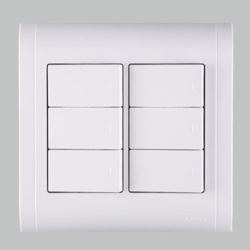 전기용품 스위치 미르 와이드 중 6구1로 121x120mm