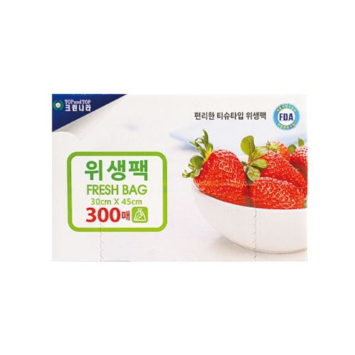 크린나라 위생팩 대형 300매 (30cm x 45cm)