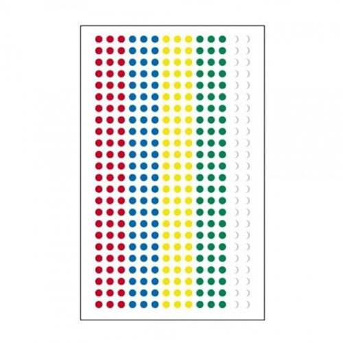 오색스티커 333-1 지름3mm (6매)
