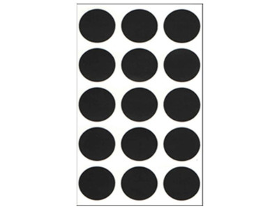 원형스티커 분류라벨 지름25mm 7매입 검정 300BK