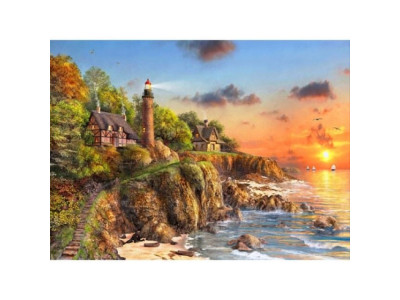 500피스 노을이 지는 바닷가 등대 직소퍼즐 HP510