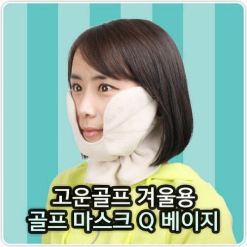 골프마스크 겨울용방한마스크Q 베이지 골프겨울마스크