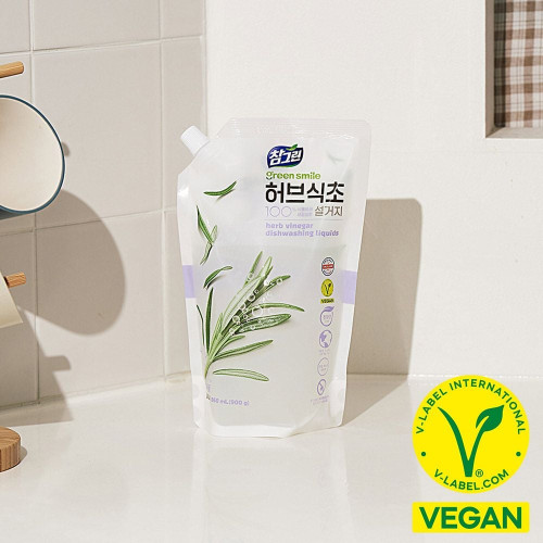 참그린)허브식초 설거지900g 리필
