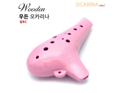 우든 오카리나 알토C (입문.교육용) (핑크)