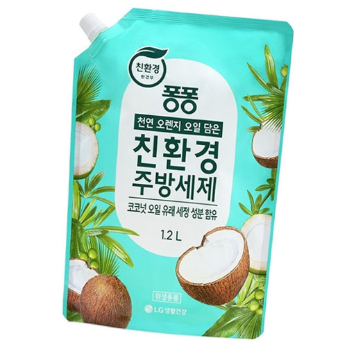 퐁퐁 주방 세제 코코넛오일 1.2L 리필 설거지 세척