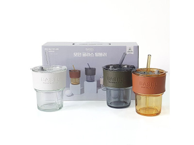 바젤 유리 텀블러 400ml 3p세트