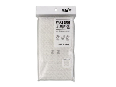 바른생활 샤워타올 거품 목욕 한지 샤워 타월 1매