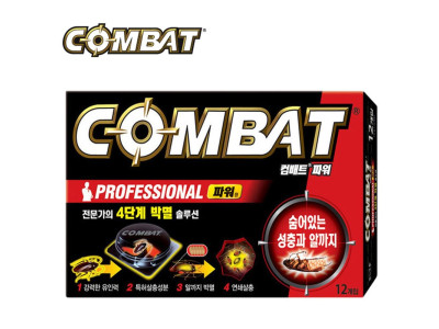 컴배트 베이트 프로 파워 바퀴벌레 잡이용 12개입