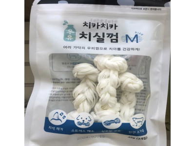 치카치카 우유 치실껌 반려견 애견 도그 M 3P 45g