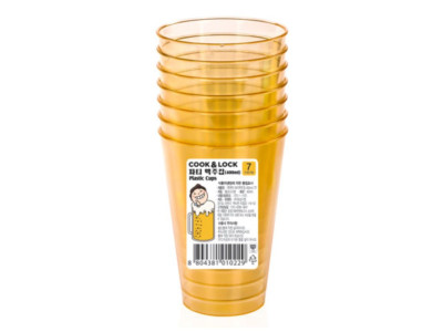 쿡앤락 파티 맥주컵 연주황(400ml)7P