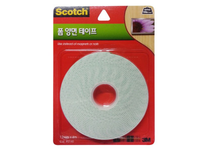 3M 스카치 폼 양면테이프 (12mmx4m) 2140 소품부착