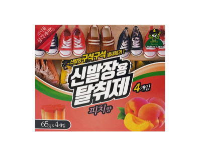 산도깨비 신발장용탈취제 피치향65g 4p 냄새제거 방향제