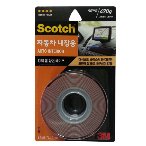 3M 스카치강력폼 양면테이프(자동차내장용12x2m)IT122