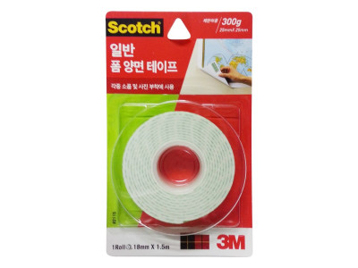 3M 스카치 폼 양면테이프(18mmx1.5m) 2115 소품부착