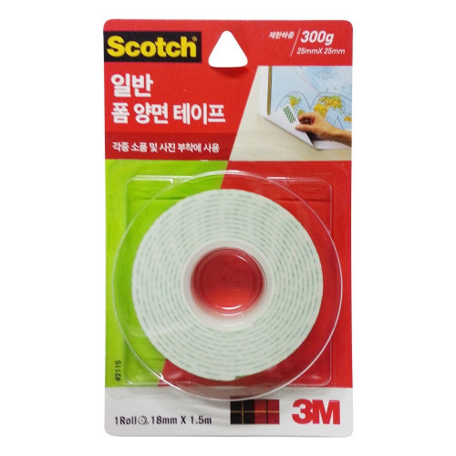 3M 스카치 폼 양면테이프(18mmx1.5m) 2115 소품부착