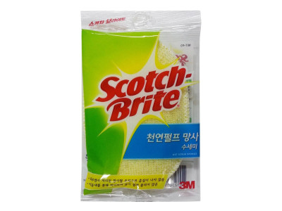 3M 스카치 천연펄프 망사수세미(타원) 100x140x18mm