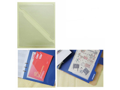[ 코너형 포켓 라벨테이프 삼각중형 2P 30매 75x75 ] 바인더 수납비닐 코너스틱 윈디커 포스트포켓