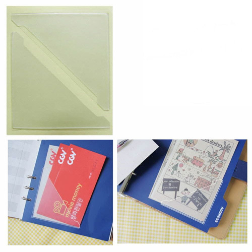 [ 코너형 포켓 라벨테이프 삼각중형 2P 30매 75x75 ] 바인더 수납비닐 코너스틱 윈디커 포스트포켓