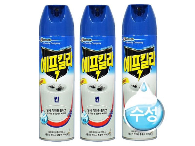 수성 에어로졸 모기약 에프킬라 킨 3개