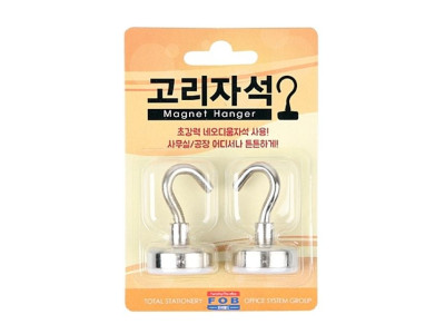 고리자석(블리)-대하단지름 25mm 2개입 사무용품
