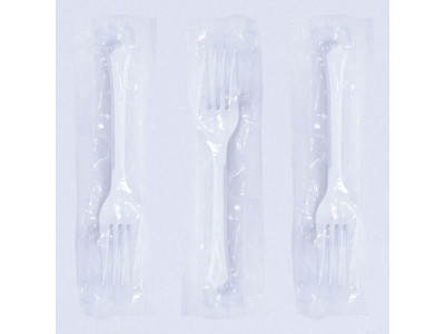 테이크아웃포크 개별 비닐포장 화이트 100X2개 포크