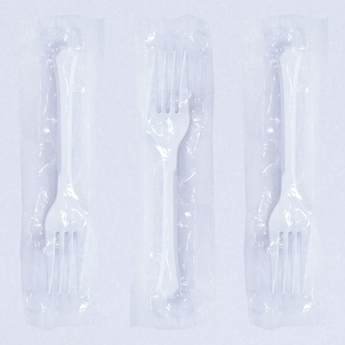테이크아웃포크 개별 비닐포장 화이트 100X2개 포크