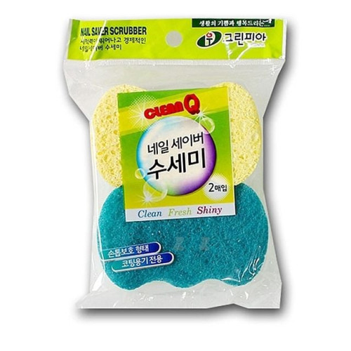 그린피아 네일 세이버 수세미 2p