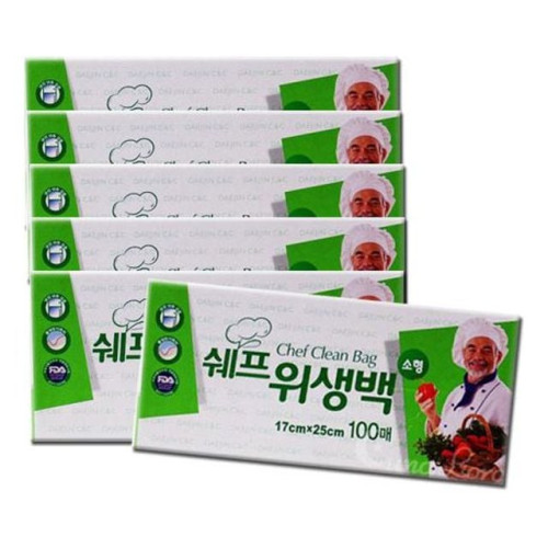 쉐프위생백 소 100매 6개