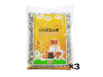 건강 혼합사료 600g X3 햄스터 다람쥐 기니피그 영양