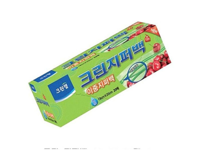 크린랲 크린 지퍼백 18x20x20매 1p  비닐지퍼백 비닐백 비닐팩 지퍼팩 지퍼봉투