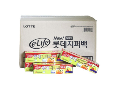롯데 알뜰형 지퍼백 25x30cm 20매 30개입 비닐지퍼백 비닐백 비닐팩 지퍼팩 지퍼봉투
