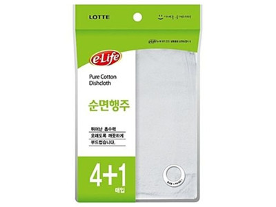 롯데 이라이프 순면 행주 5p 면행주 고급행주 걸레 주방행주 물수건