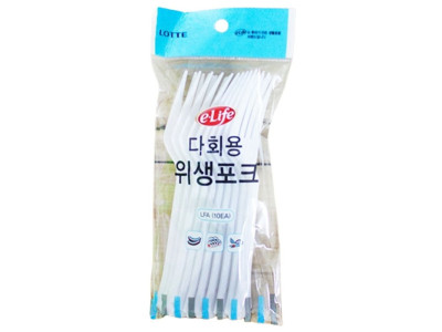 롯데 일회용 위생 포크 10p 위생포크 일회용포크 일회용포크 여행용포크 다용도포크