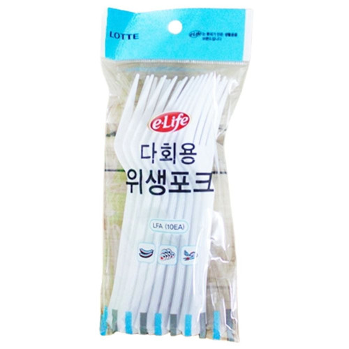 롯데 일회용 위생 포크 10p 위생포크 일회용포크 일회용포크 여행용포크 다용도포크