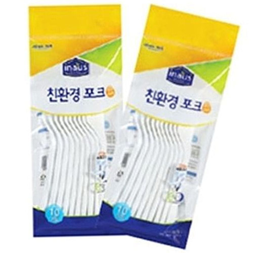 크린랲 일회용 위생 포크 10p 위생포크 일회용포크 일회용포크 여행용포크 다용도포크