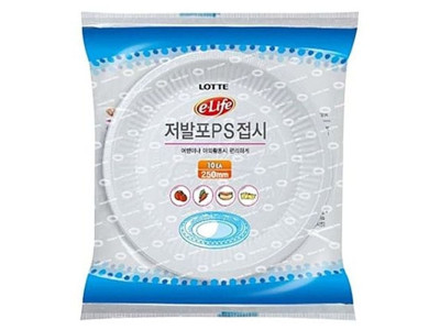 롯데 PS 일회용 접시 250mmx10p 일회용용기 일회용식기 일회용그릇 일회용접기 일회용공기