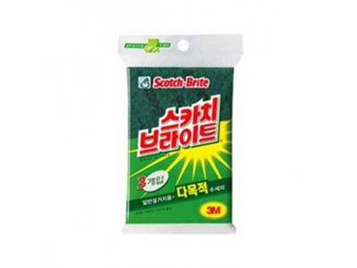 3M 스카치 브라이트 AL173 다목적 수세미 소 3p 스폰지수세미 부억수세미 가정용수세미 주방수세미 다목적수세미
