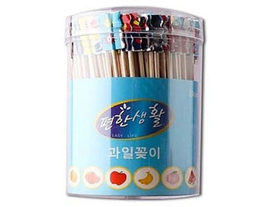 롯데 편한 과일 꽂이 원형 300P 요지 고급이쑤시개 이쁜이쑤시개 이쑤시게 이쑤시개