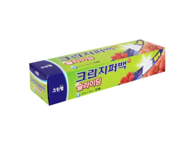 슬라이딩지퍼백 (대)27x28x15매 1개 비닐백 비닐봉지